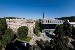 Gebäudeansicht der RWTH Aachen aus der Vogelperspektive